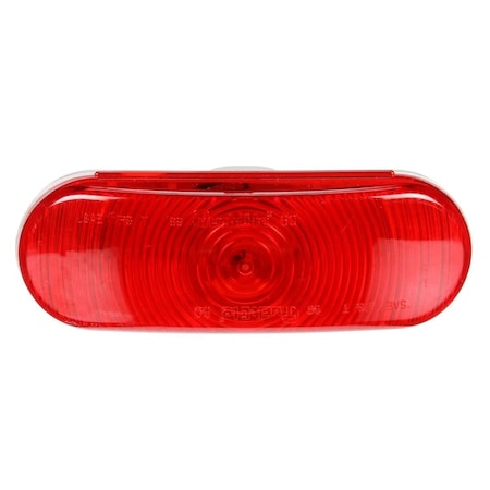 Truck-Lite Super 60, Incandescent, Red, Oval, 1 Bulb, Stop/Turn/Tail, Black Grommet Mount, Pl-3,  60002R